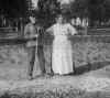 Carl and Louise Heinrich in their garden